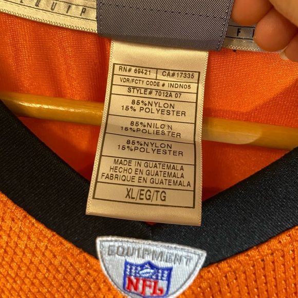 Vintage Ray Maualuga Cincinnati Bengals NFL Reebok Equipment Jersey Orange 58 - Picture 6 of 13